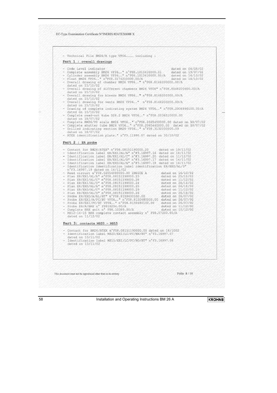 KROHNE BM 26 A EN User Manual | Page 58 / 71