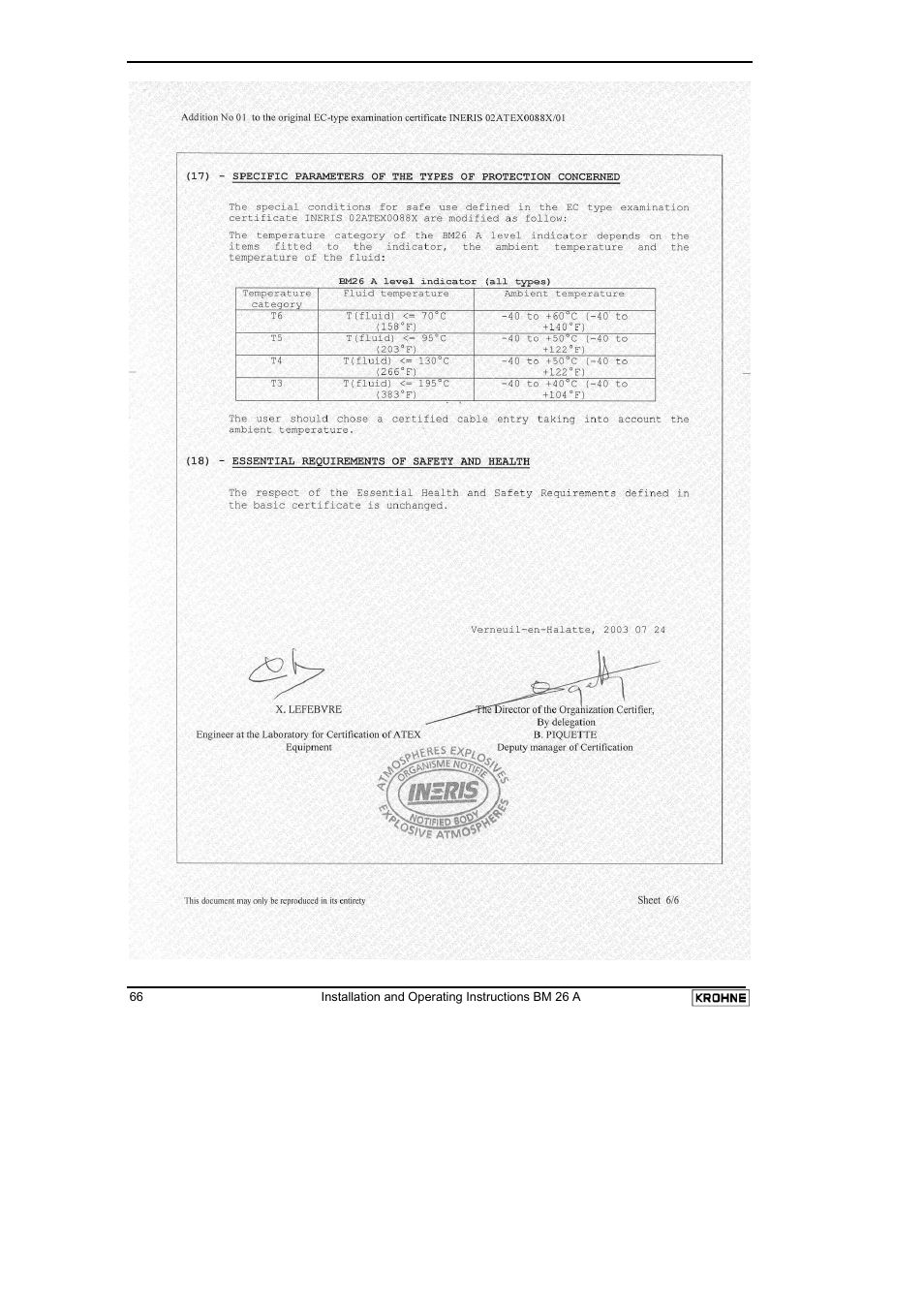 KROHNE BM 26 A EN User Manual | Page 66 / 71