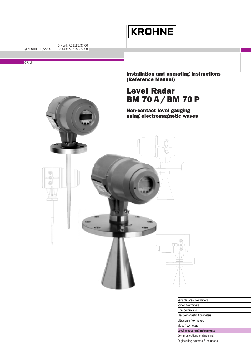 KROHNE BM 70 A_P EN User Manual | 83 pages