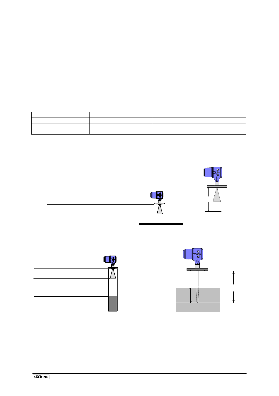 3 input, 3 block distance, 4 out-of-range performance | KROHNE BM 70 A_P EN User Manual | Page 8 / 83
