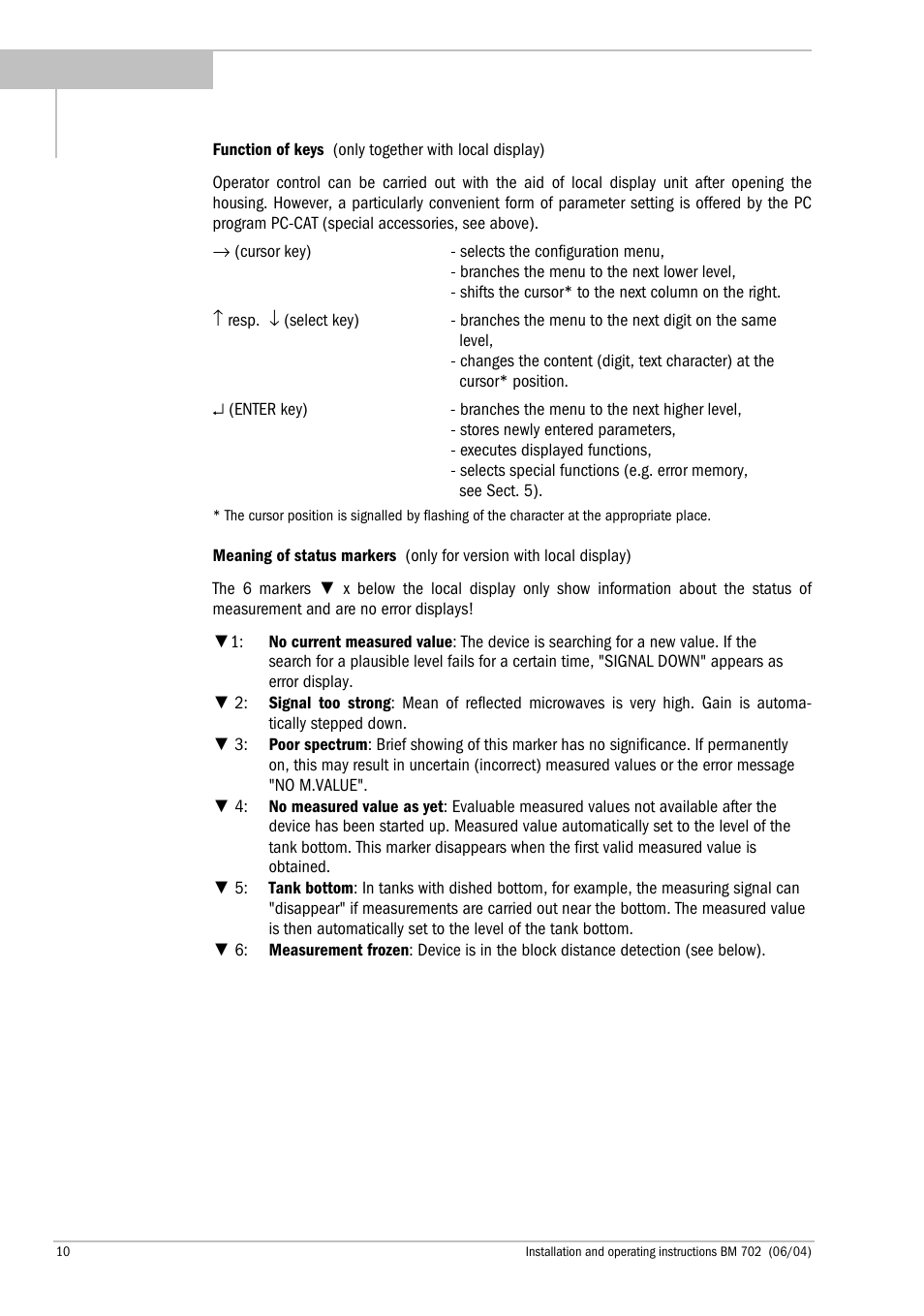 KROHNE BM 702 EN User Manual | Page 10 / 28