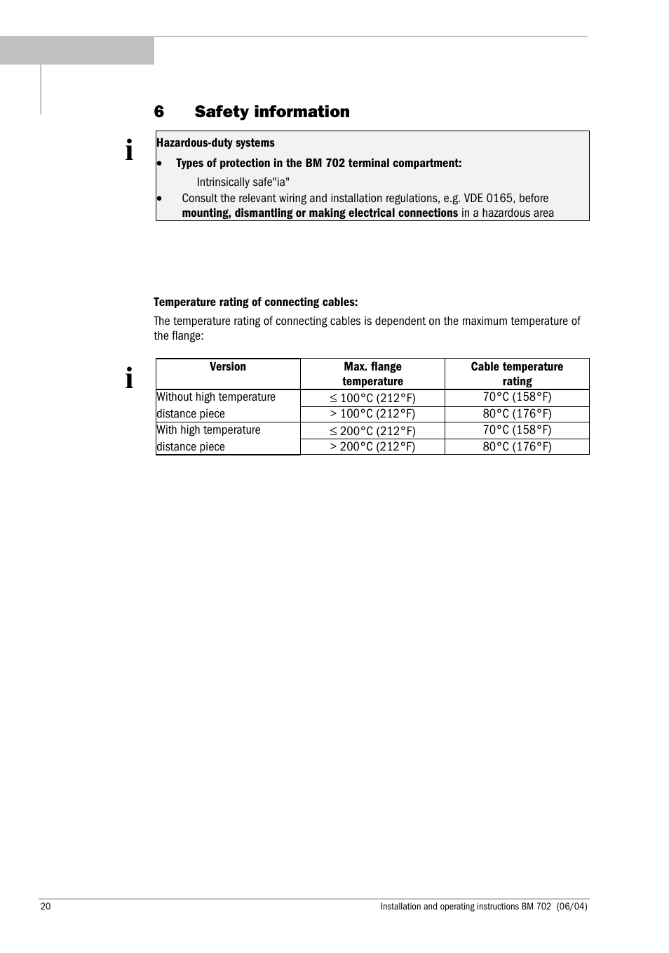 6 safety information | KROHNE BM 702 EN User Manual | Page 20 / 28
