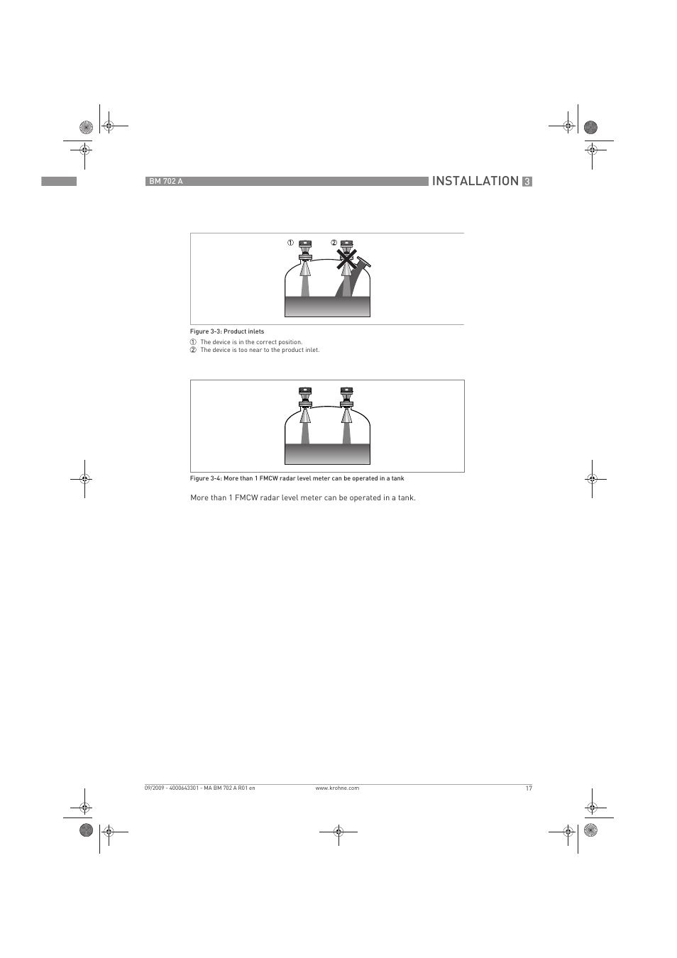 Installation | KROHNE BM 702 A EN User Manual | Page 17 / 60