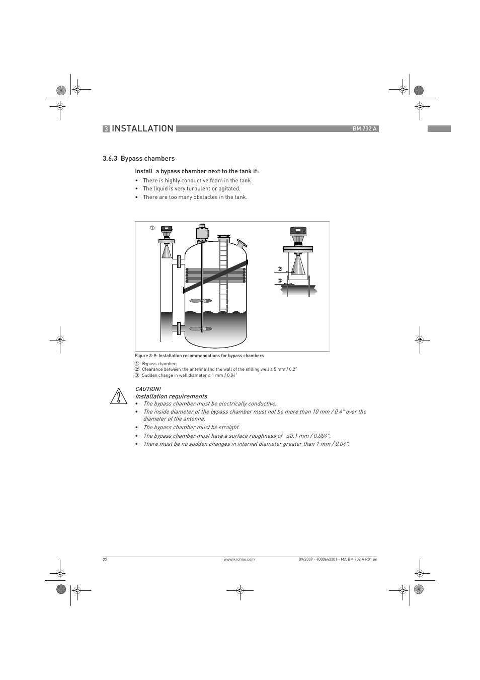 Installation | KROHNE BM 702 A EN User Manual | Page 22 / 60