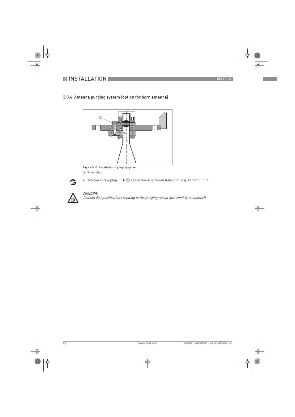 Installation | KROHNE BM 702 A EN User Manual | Page 28 / 60