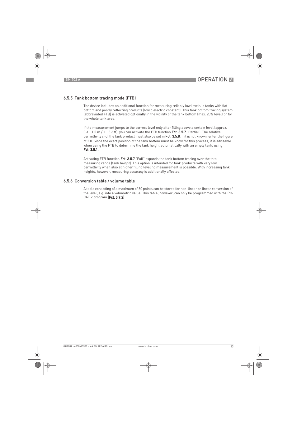 Operation | KROHNE BM 702 A EN User Manual | Page 43 / 60