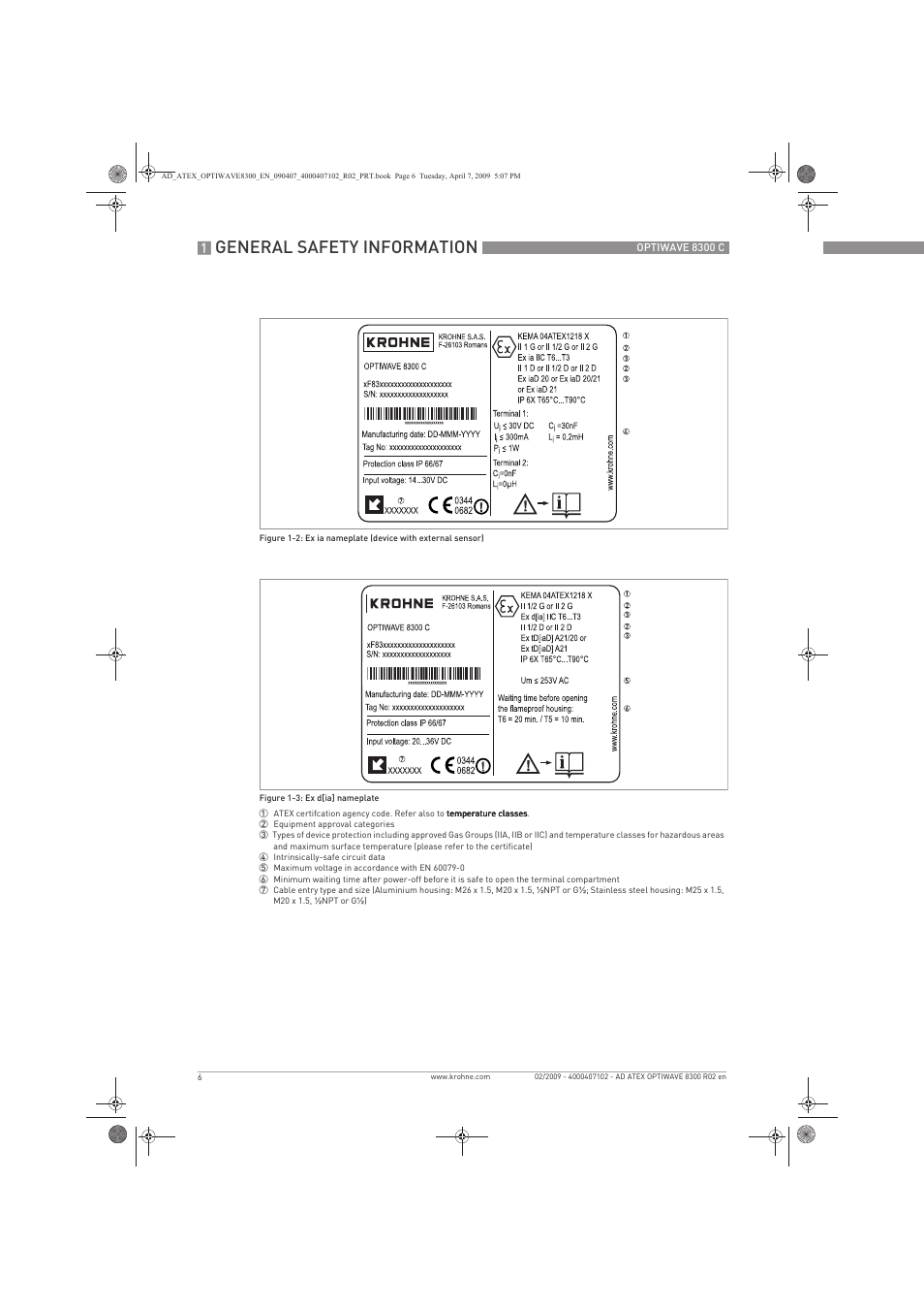 General safety information | KROHNE OPTIWAVE 8300C Marine ATEX EN User Manual | Page 6 / 28