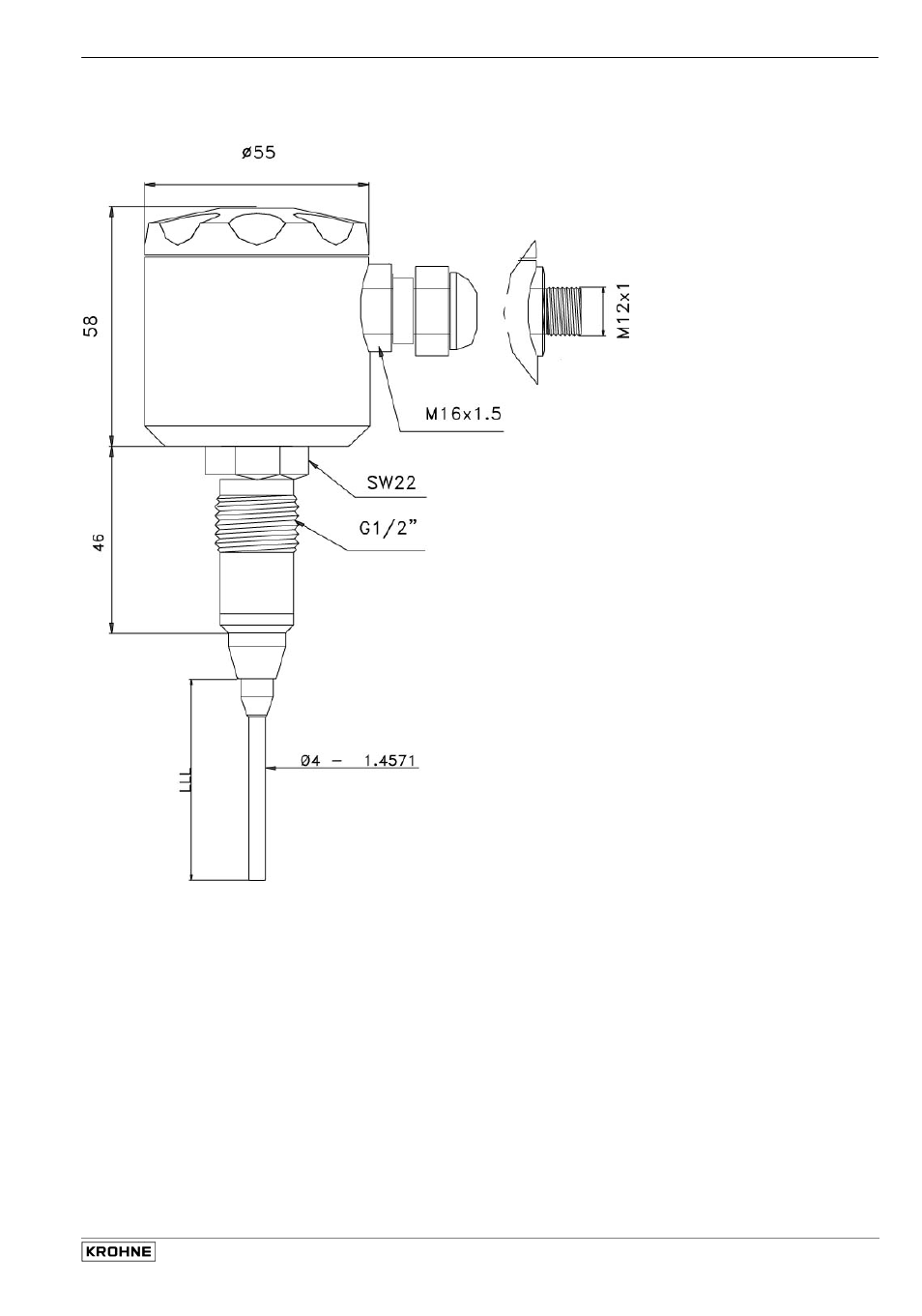 2 dimensions | KROHNE LS 72xx EN User Manual | Page 9 / 15