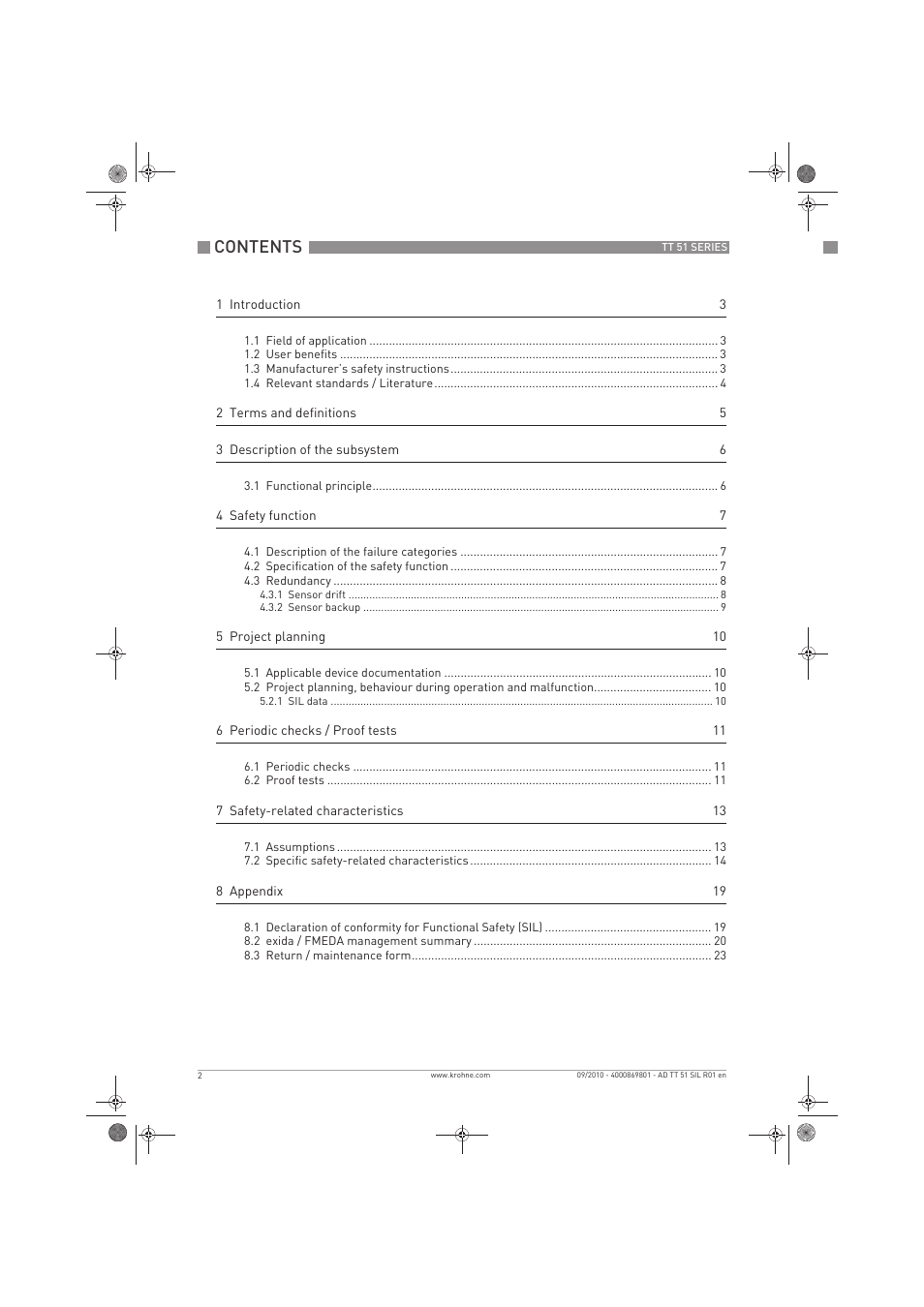 KROHNE TT 51 SERIES EN User Manual | Page 2 / 24