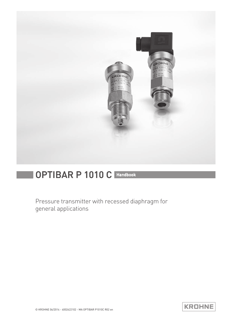 KROHNE OPTIBAR P 1010 C EN User Manual | 28 pages