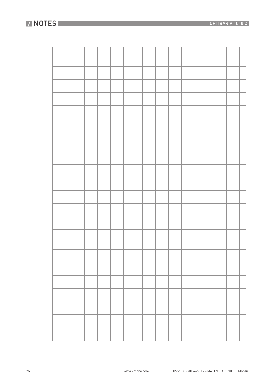 KROHNE OPTIBAR P 1010 C EN User Manual | Page 26 / 28
