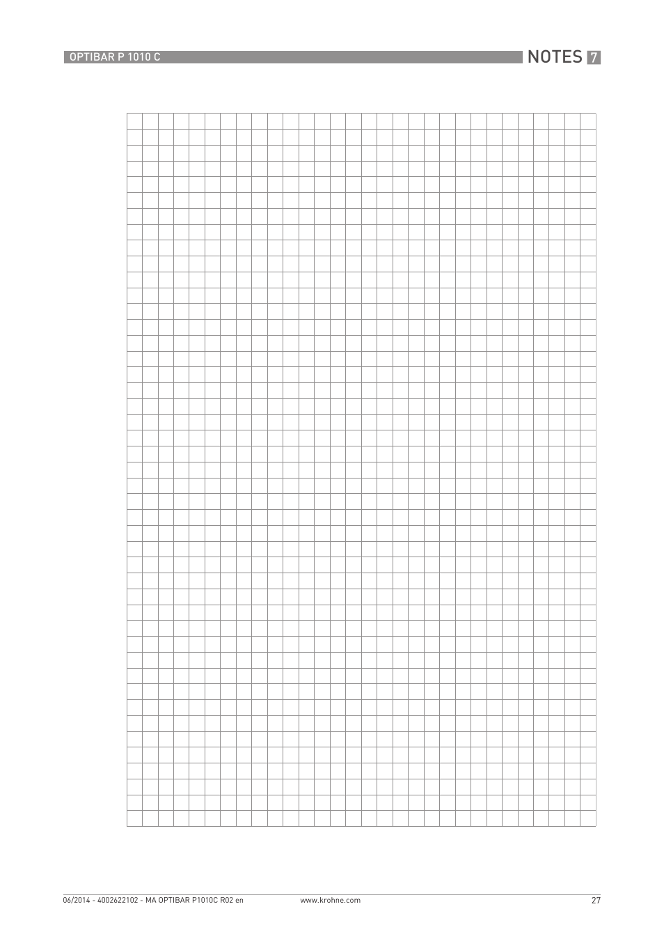 KROHNE OPTIBAR P 1010 C EN User Manual | Page 27 / 28