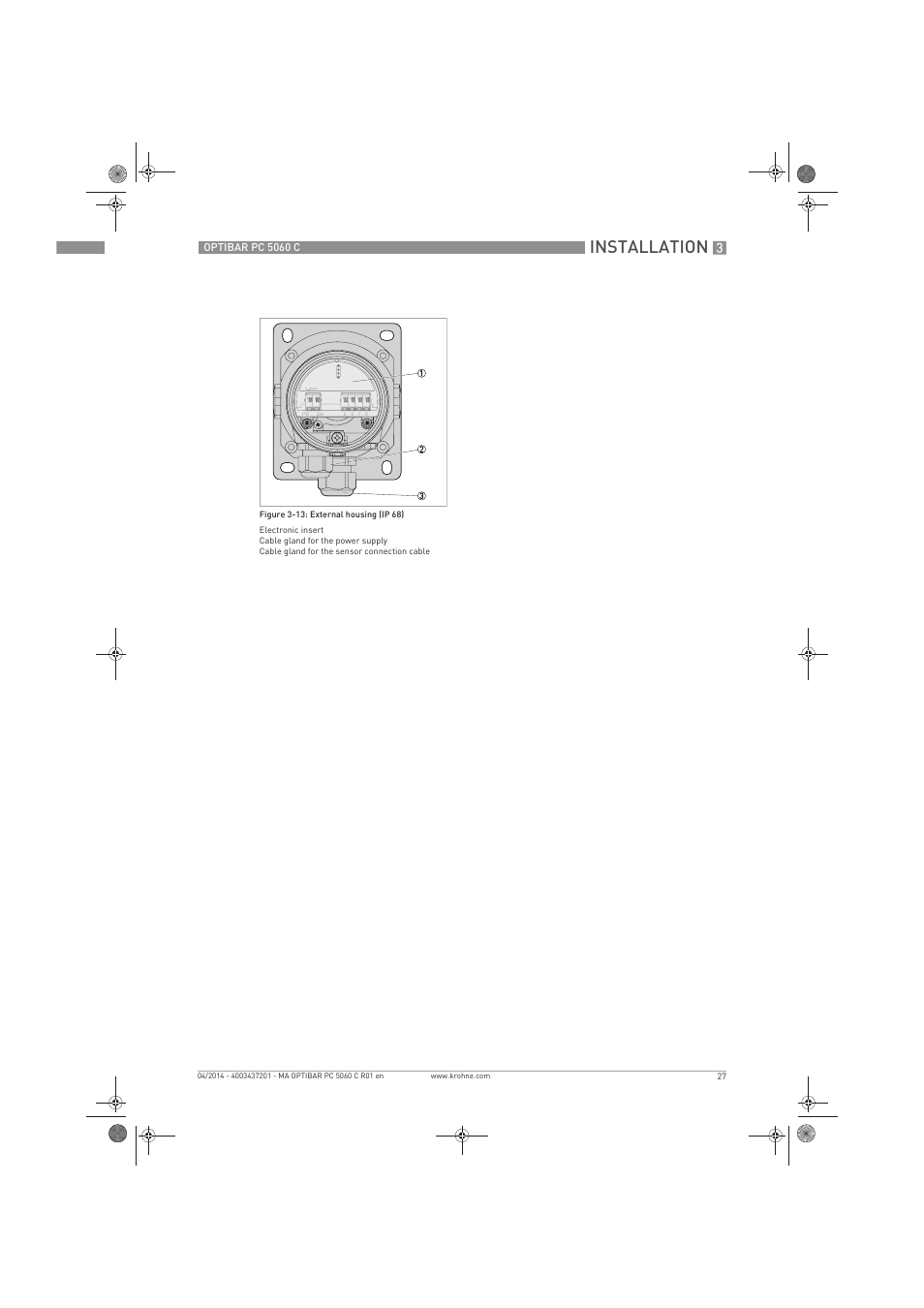 Installation | KROHNE OPTIBAR PC 5060 C EN User Manual | Page 27 / 92