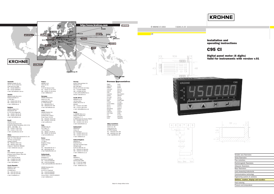 KROHNE C95 CI EN User Manual | 31 pages