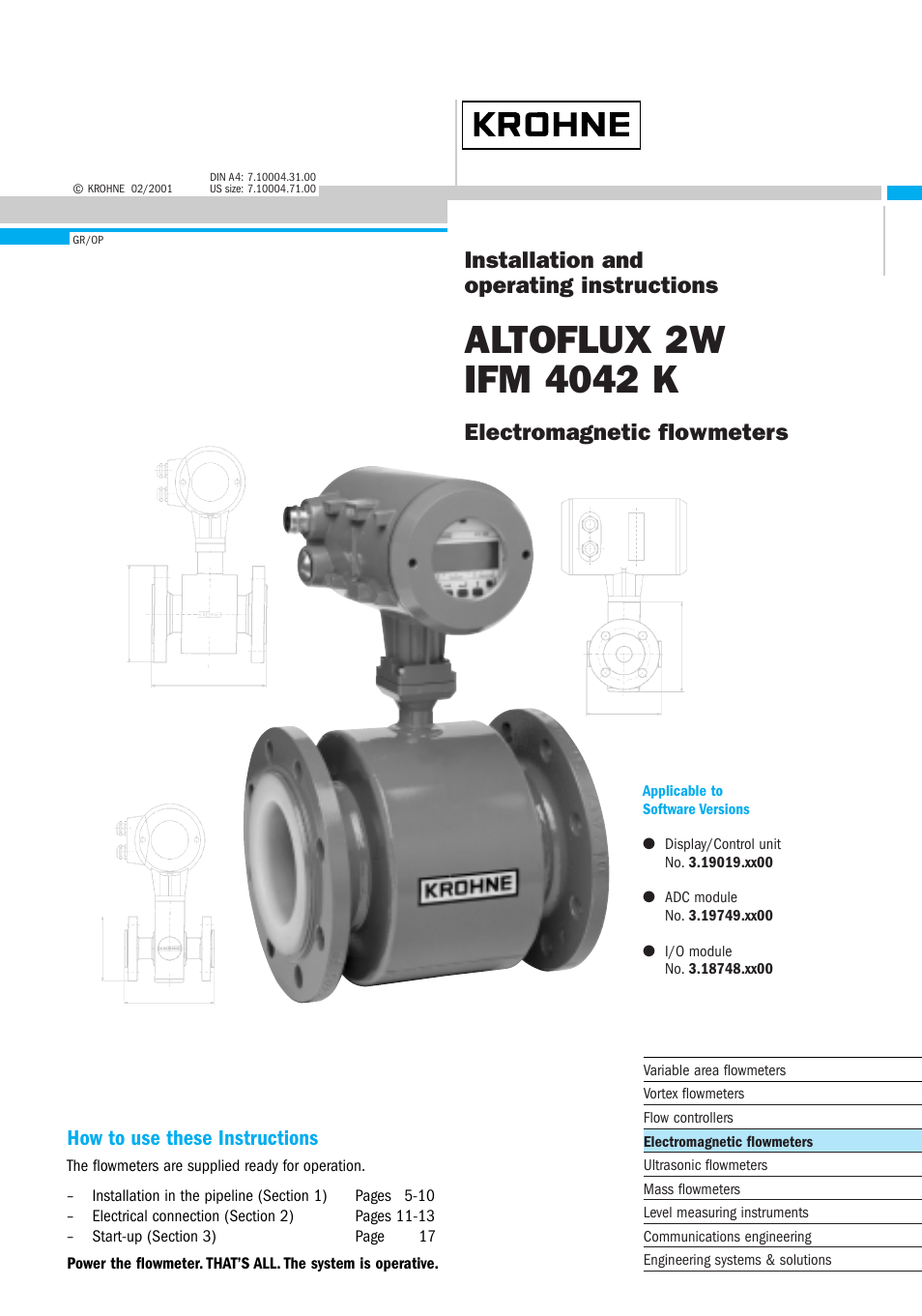 KROHNE ALTOFLUX 2W IFM 4042K EN User Manual | 43 pages