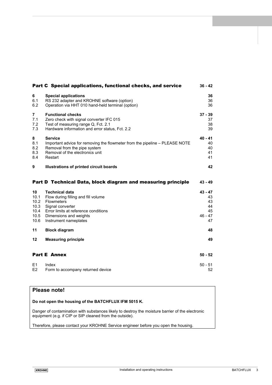 KROHNE BATCHFLUX 5015 K EN User Manual | Page 3 / 53