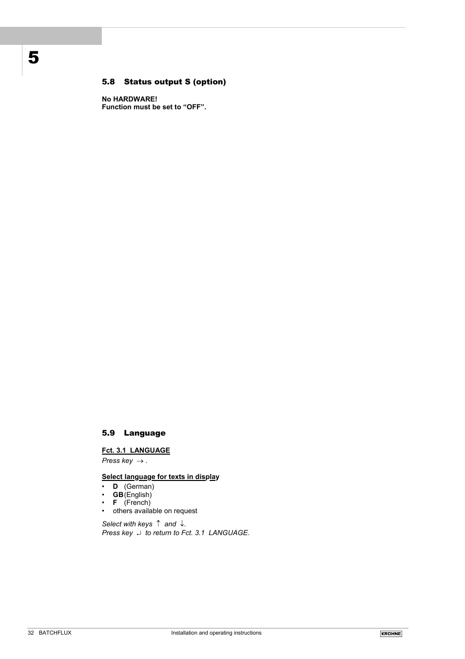 KROHNE BATCHFLUX 5015 K EN User Manual | Page 32 / 53