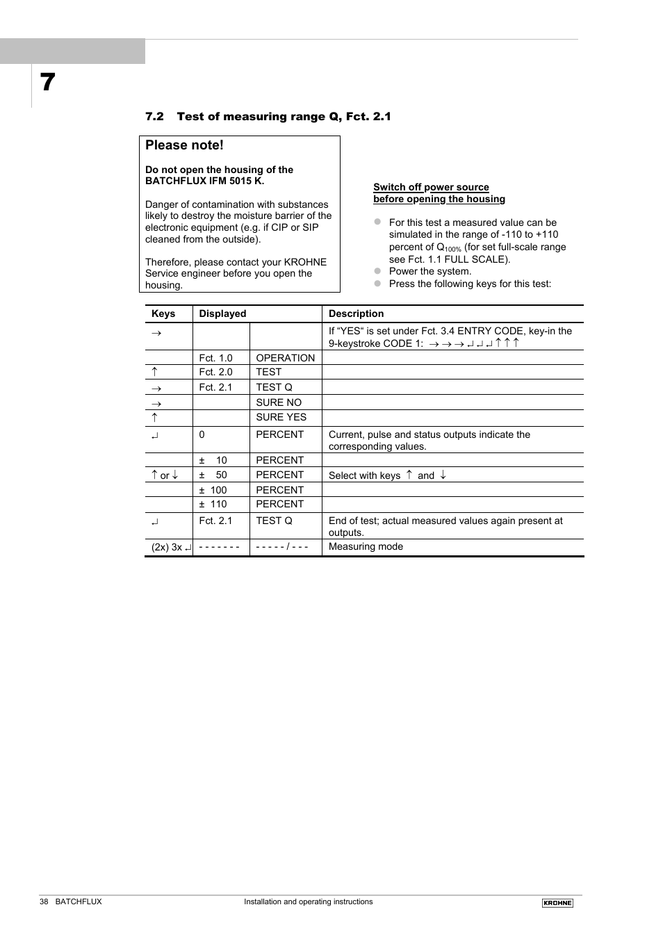 KROHNE BATCHFLUX 5015 K EN User Manual | Page 38 / 53