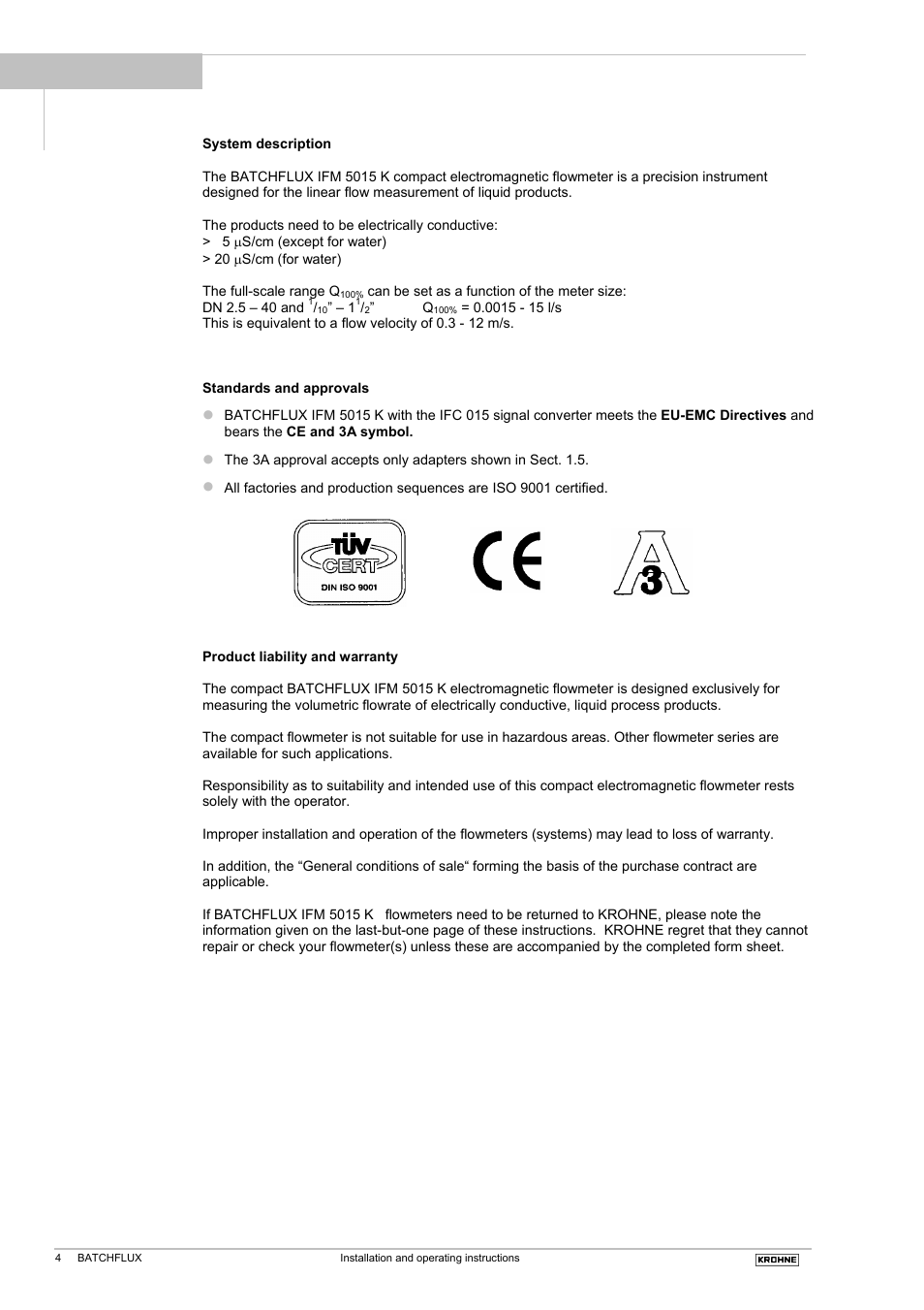 KROHNE BATCHFLUX 5015 K EN User Manual | Page 4 / 53