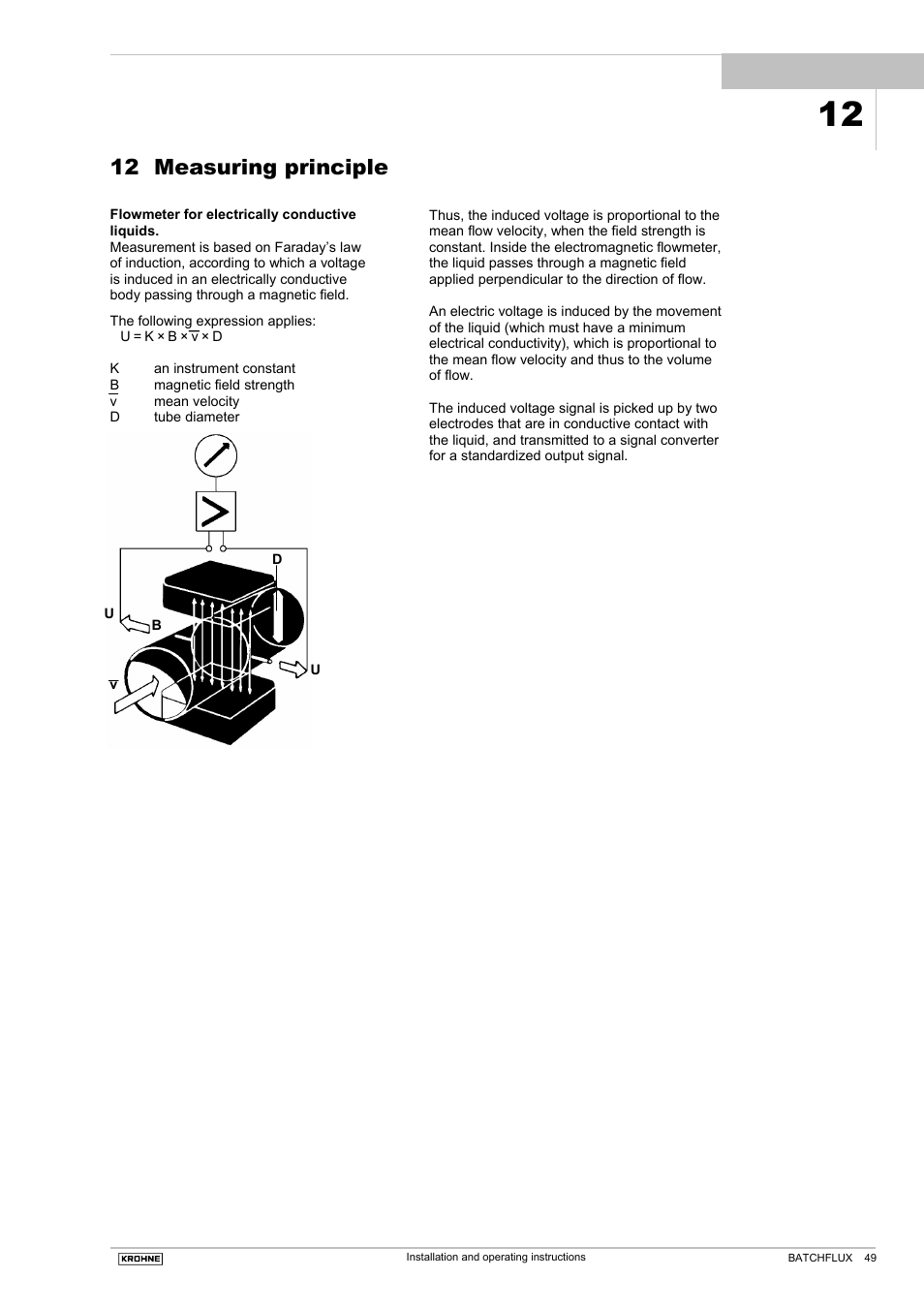 12 measuring principle | KROHNE BATCHFLUX 5015 K EN User Manual | Page 49 / 53