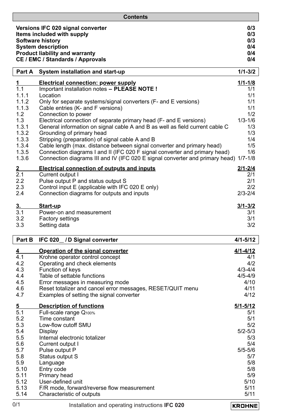 KROHNE IFC 020 Converter EN User Manual | Page 2 / 79