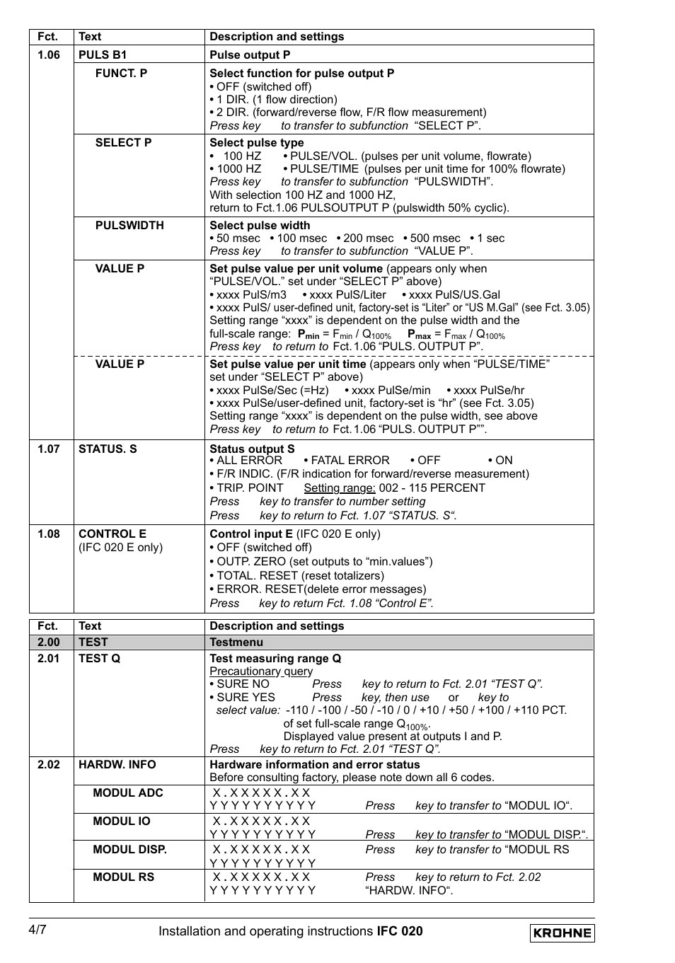 KROHNE IFC 020 Converter EN User Manual | Page 26 / 79