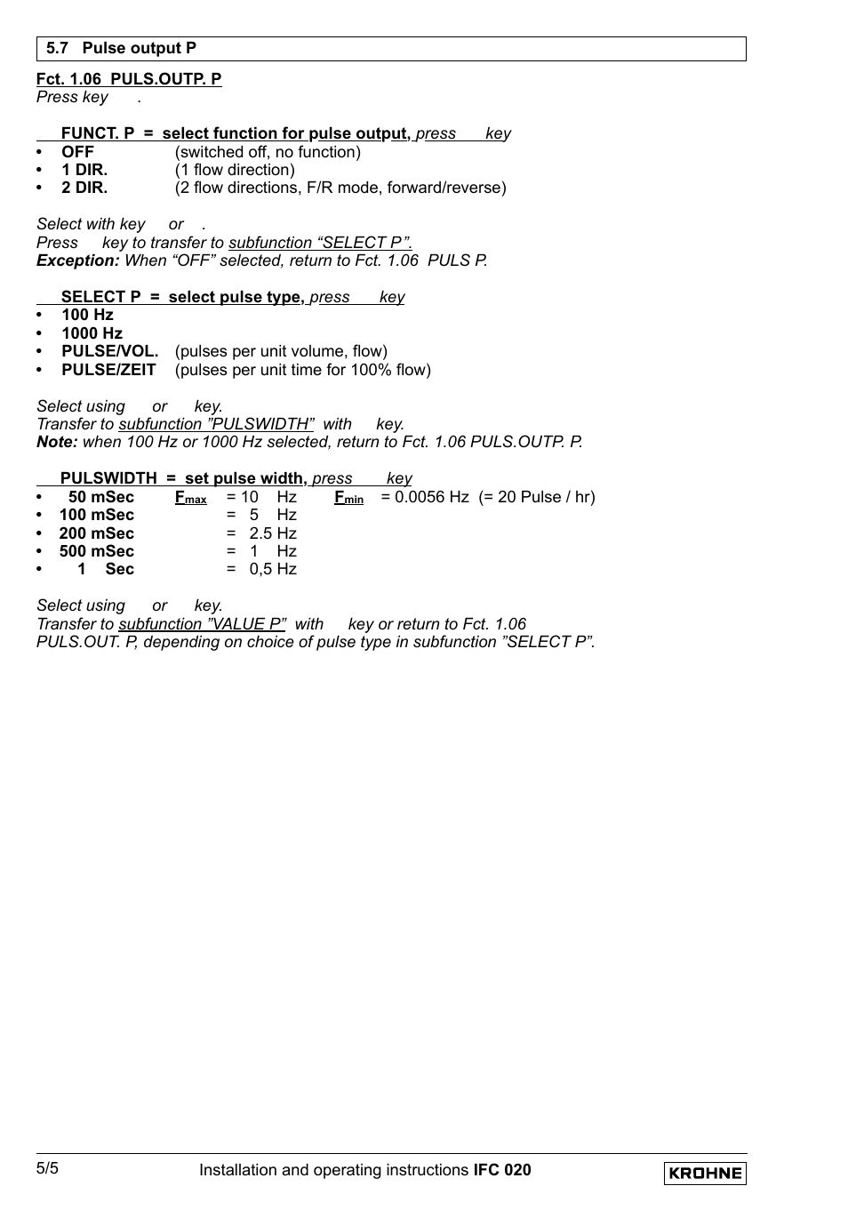 KROHNE IFC 020 Converter EN User Manual | Page 36 / 79