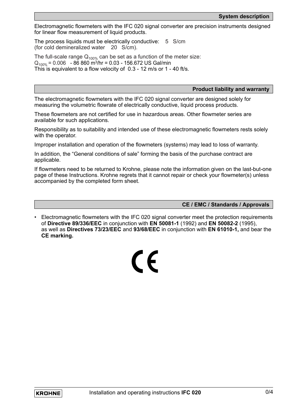 KROHNE IFC 020 Converter EN User Manual | Page 5 / 79