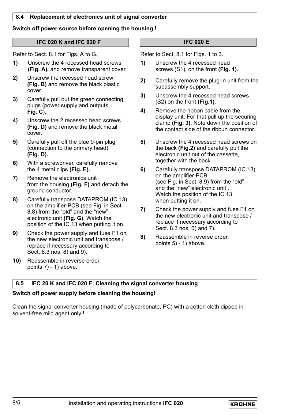 KROHNE IFC 020 Converter EN User Manual | Page 62 / 79