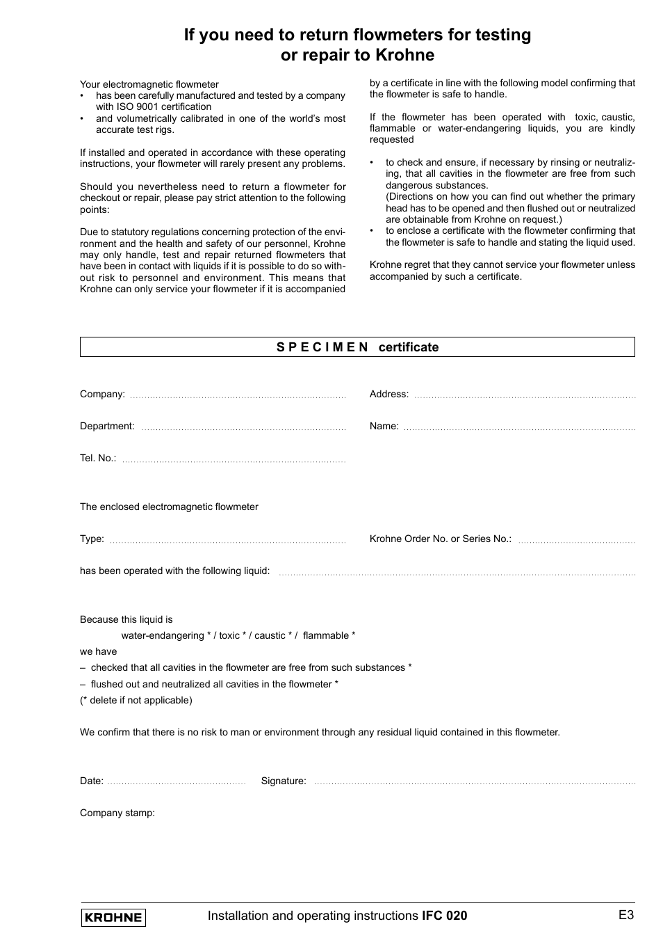 KROHNE IFC 020 Converter EN User Manual | Page 79 / 79