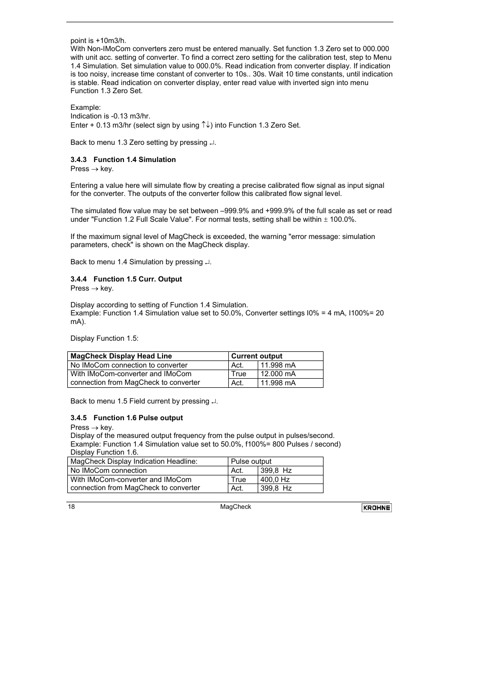 KROHNE MAGCHECK EN User Manual | Page 18 / 32