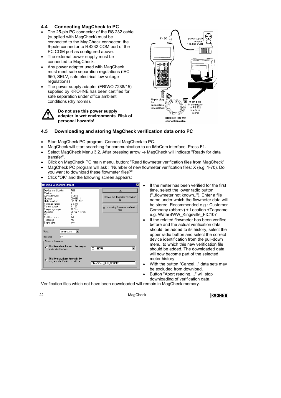 KROHNE MAGCHECK EN User Manual | Page 22 / 32