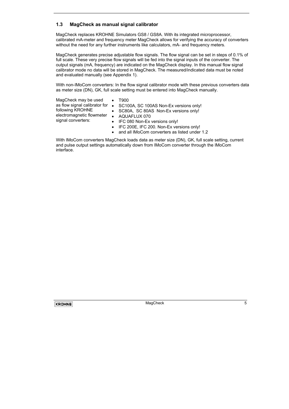 3 magcheck as manual signal calibrator | KROHNE MAGCHECK EN User Manual | Page 5 / 32