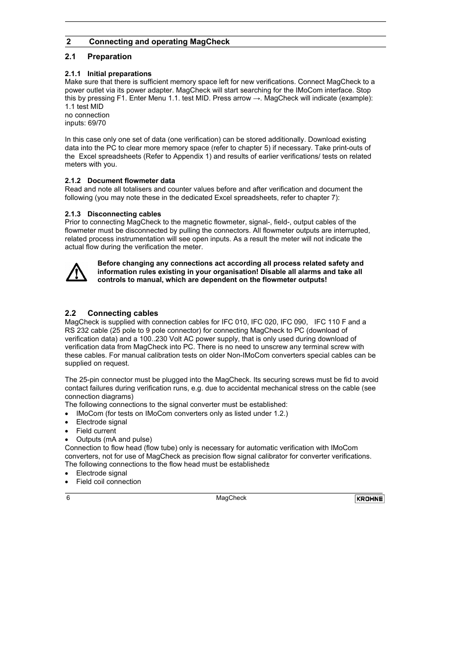 KROHNE MAGCHECK EN User Manual | Page 6 / 32