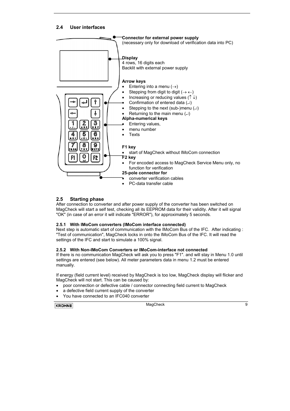 KROHNE MAGCHECK EN User Manual | Page 9 / 32