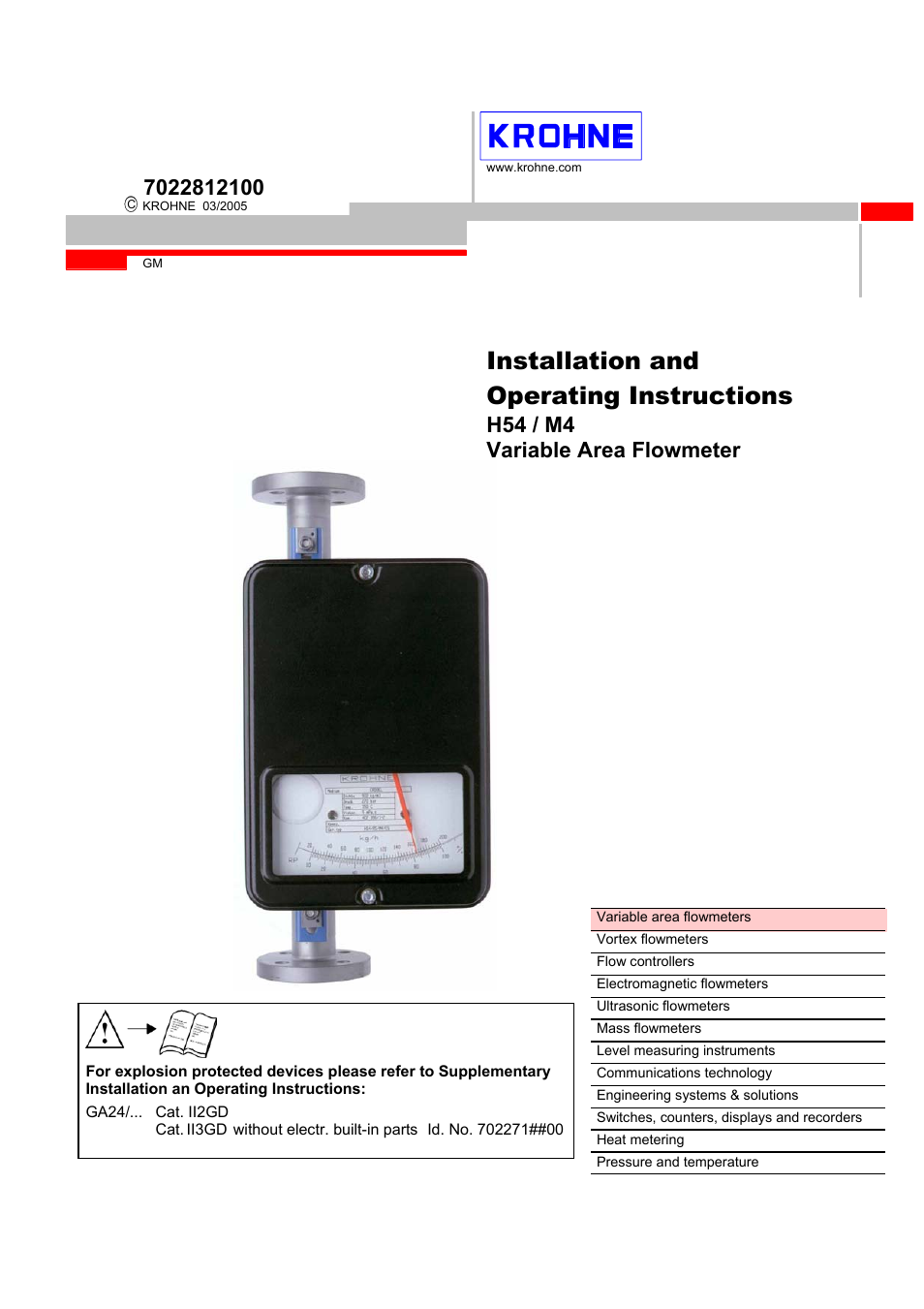 KROHNE H54 M4 EN User Manual | 16 pages