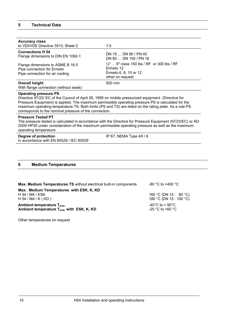 KROHNE H54 M4 EN User Manual | Page 10 / 16