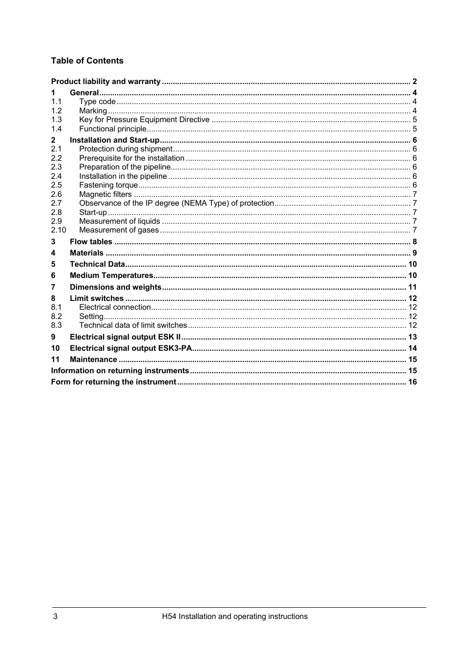 KROHNE H54 M4 EN User Manual | Page 3 / 16