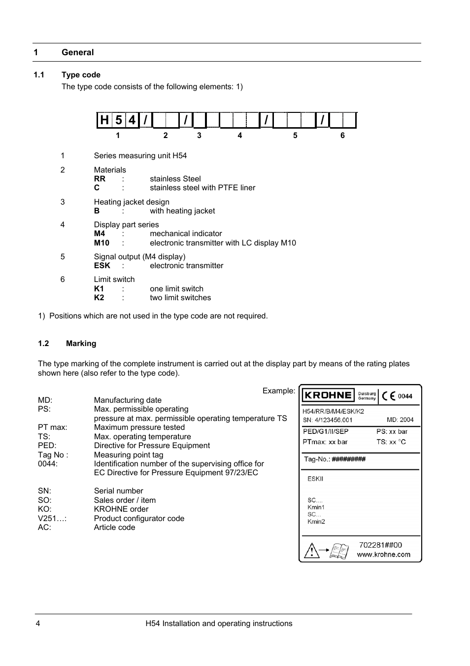 H5 4 | KROHNE H54 M4 EN User Manual | Page 4 / 16