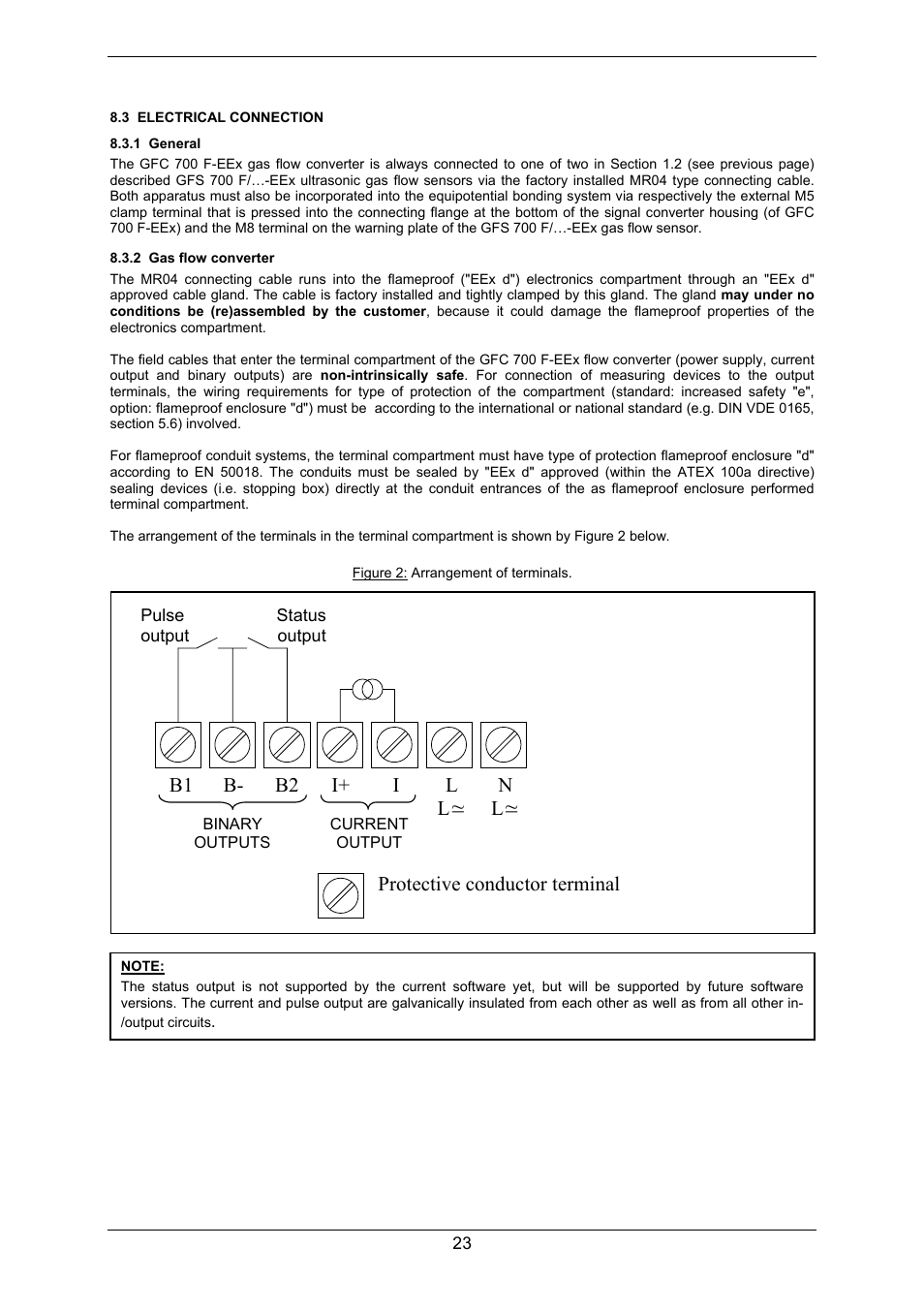 Protective conductor terminal | KROHNE GFM 700 EN User Manual | Page 23 / 36