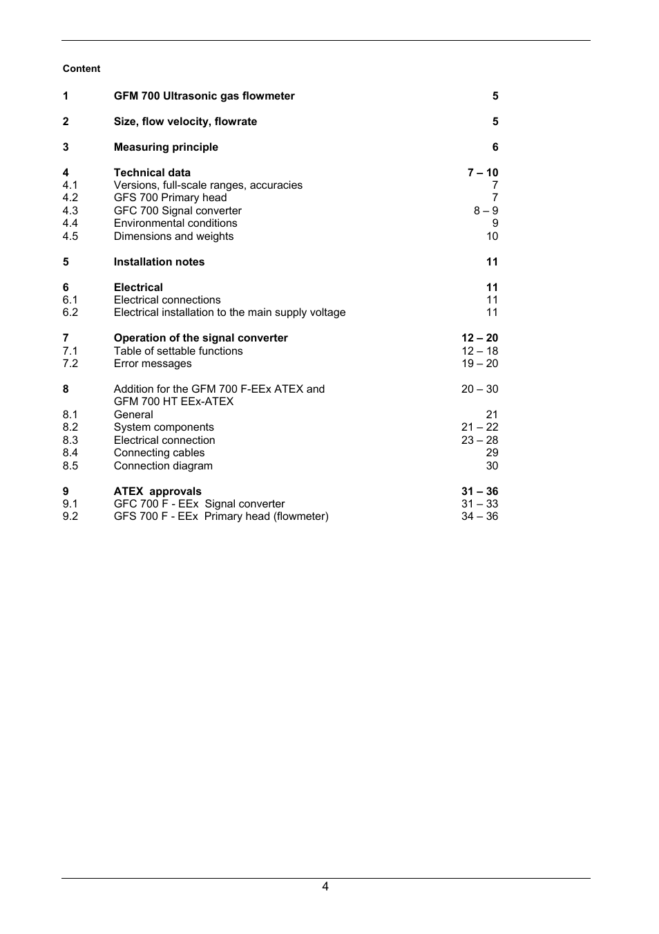 KROHNE GFM 700 EN User Manual | Page 4 / 36