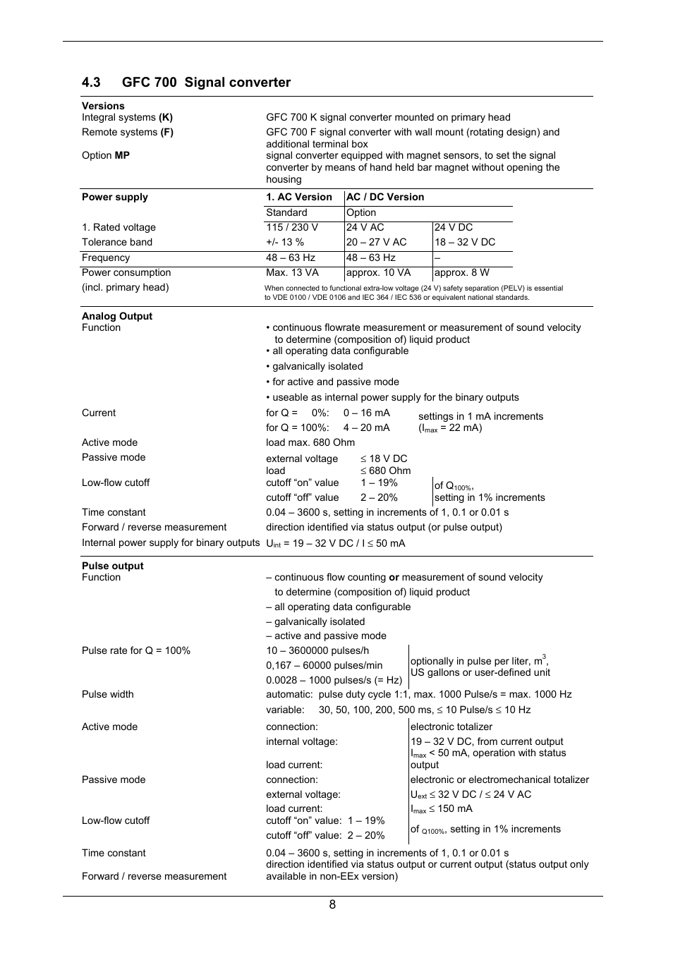 3 gfc 700 signal converter | KROHNE GFM 700 EN User Manual | Page 8 / 36