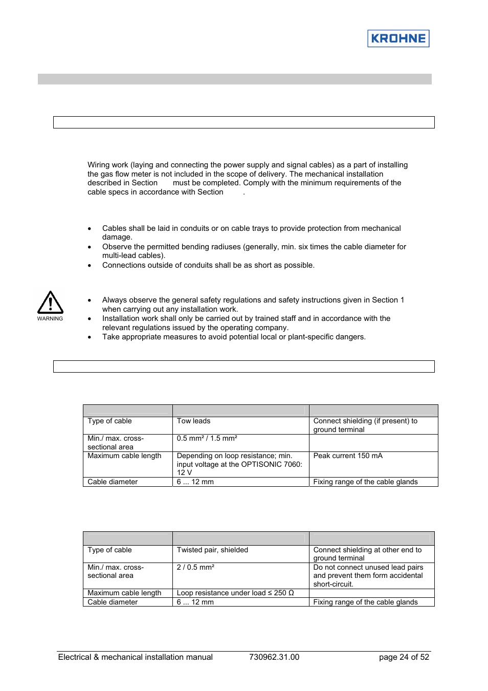 KROHNE OPTISONIC 7060 EN User Manual | Page 24 / 52