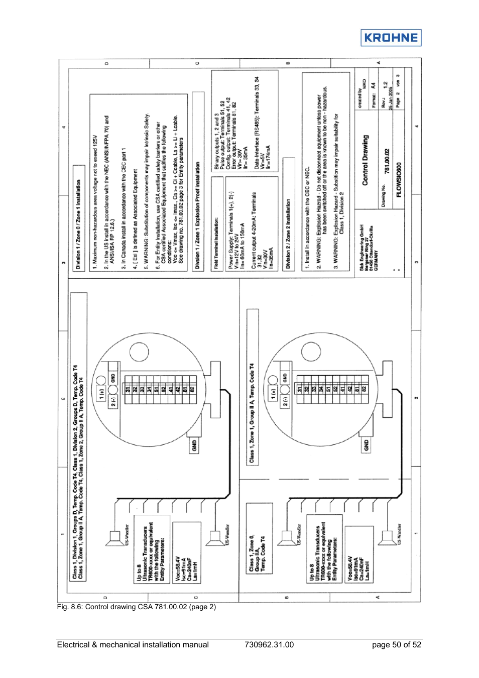 KROHNE OPTISONIC 7060 EN User Manual | Page 50 / 52