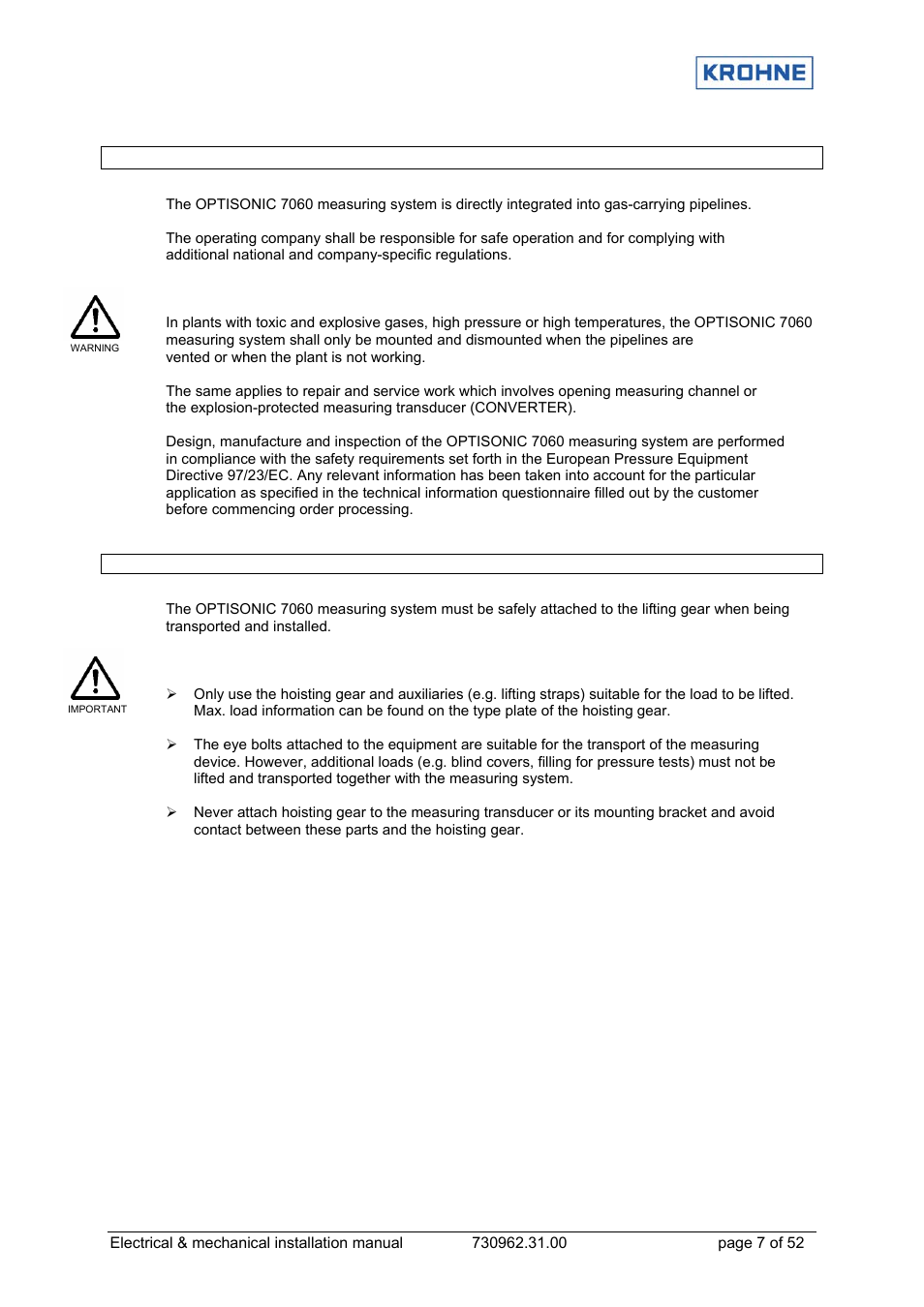 KROHNE OPTISONIC 7060 EN User Manual | Page 7 / 52