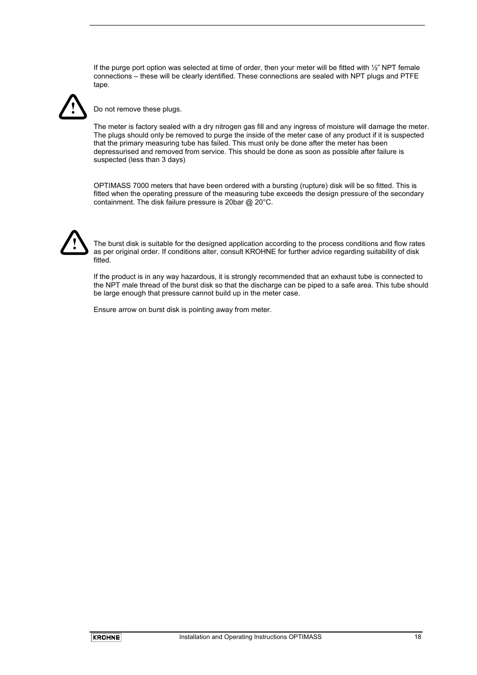 KROHNE OPTIMASS with MFC 05x EN User Manual | Page 19 / 109