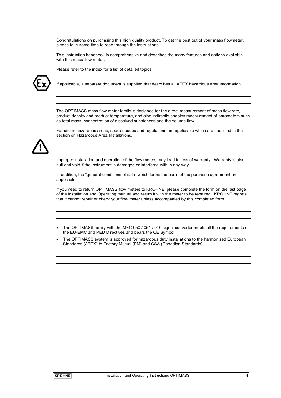 1 general.pdf | KROHNE OPTIMASS with MFC 05x EN User Manual | Page 5 / 109