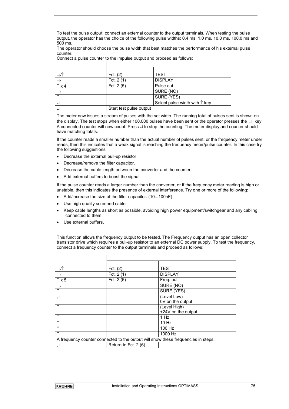 KROHNE OPTIMASS with MFC 05x EN User Manual | Page 76 / 109