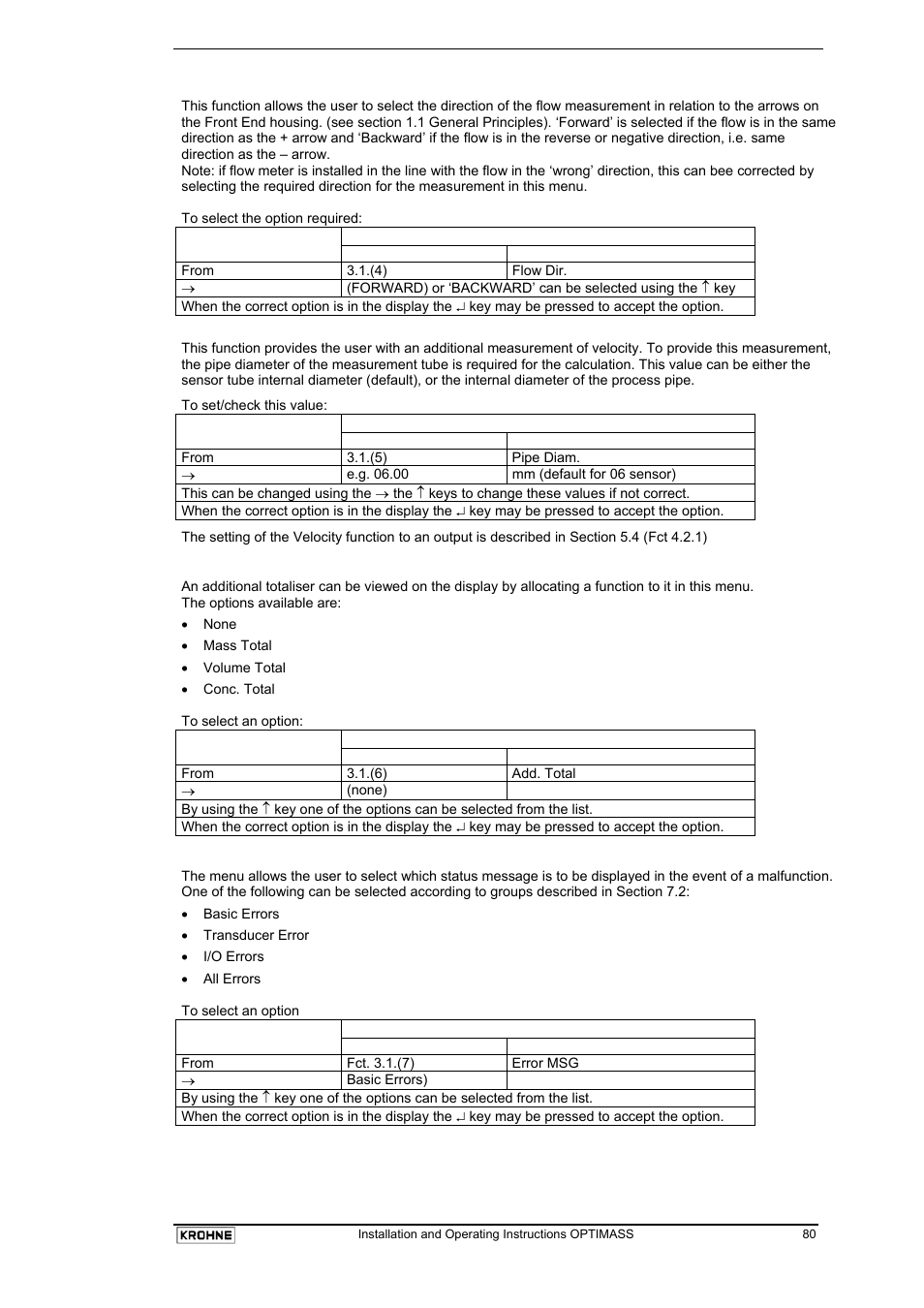 KROHNE OPTIMASS with MFC 05x EN User Manual | Page 81 / 109