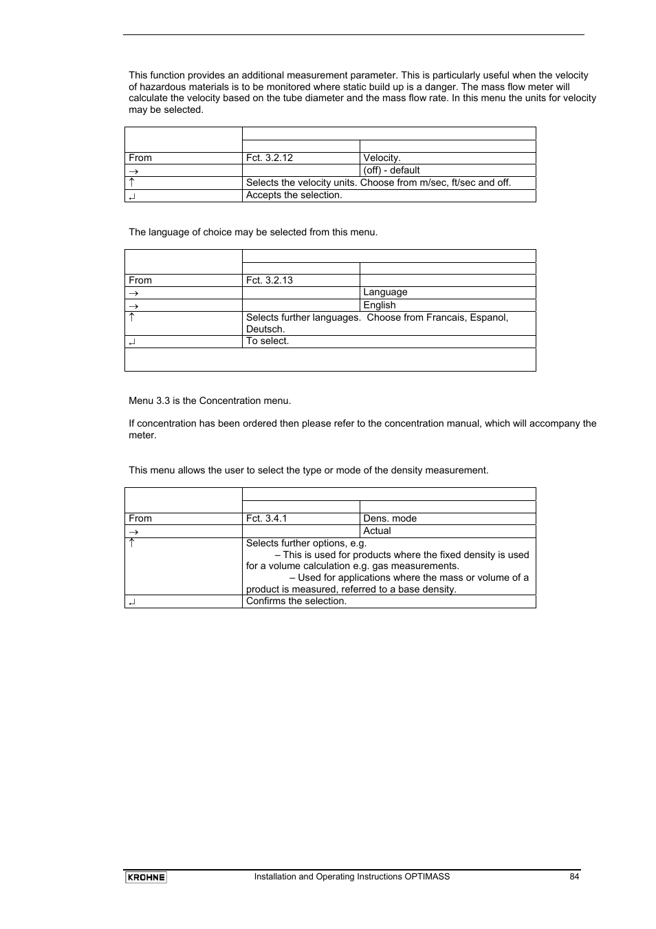 KROHNE OPTIMASS with MFC 05x EN User Manual | Page 85 / 109